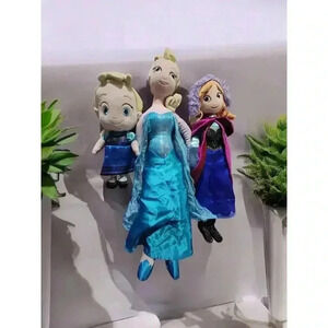 Disney Frozen Plush Lot Of 3 Elsa And Anna